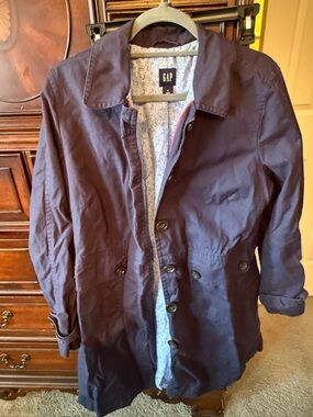 GAP Navy Mid Length Lightweight Coat Size XL
